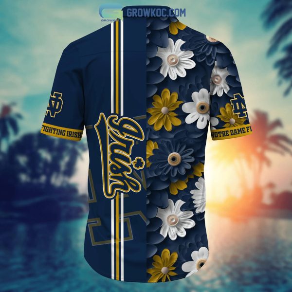 Notre Dame Fighting Irish NCAA Flower Hawaiian Shirt