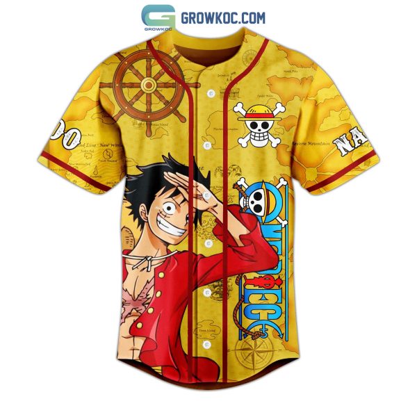 One Piece The Pirate King Personalized Baseball Jersey