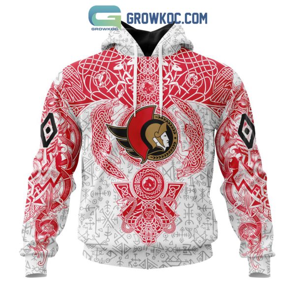 Ottawa Senators NHL Special Norse Viking Symbols Hoodie T Shirt