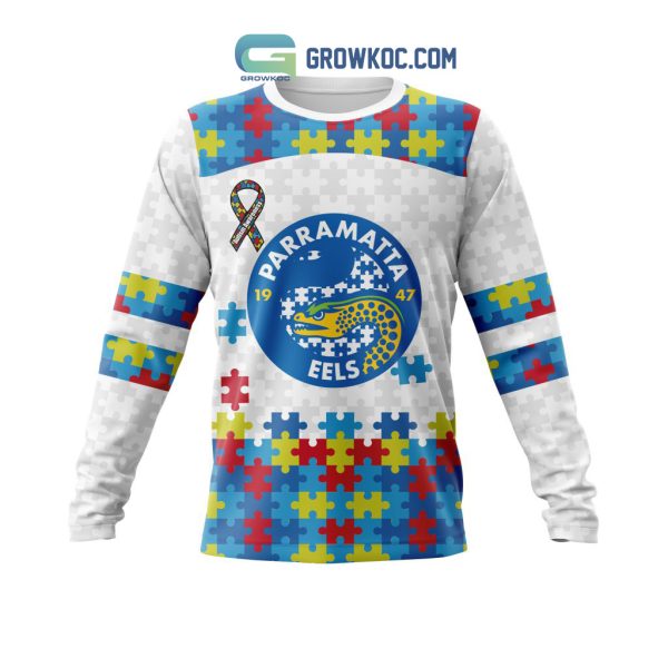 Parramatta Eels NRL Autism Awareness Concept Kits Hoodie T Shirt