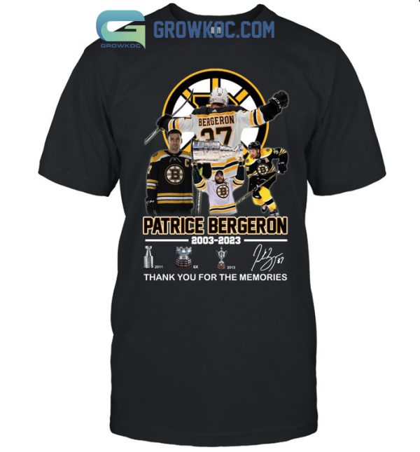 Patrice Bergeron 2003 2023 Memories T Shirt