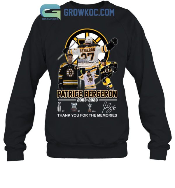 Patrice Bergeron 2003 2023 Memories T Shirt