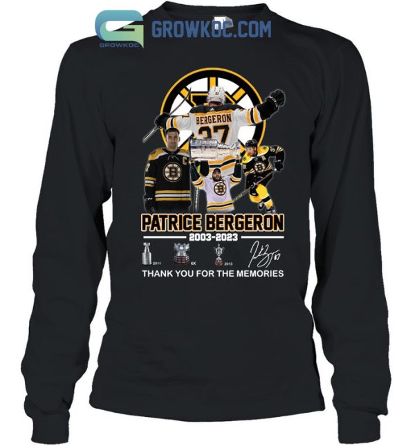 Patrice Bergeron 2003 2023 Memories T Shirt