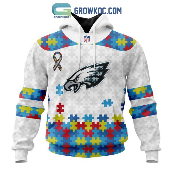 Philadelphia Eagles NFL Autism Awareness Personalized Hoodie T Shirt