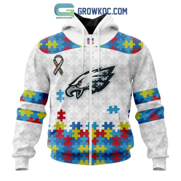 Philadelphia Eagles NFL Autism Awareness Personalized Hoodie T Shirt