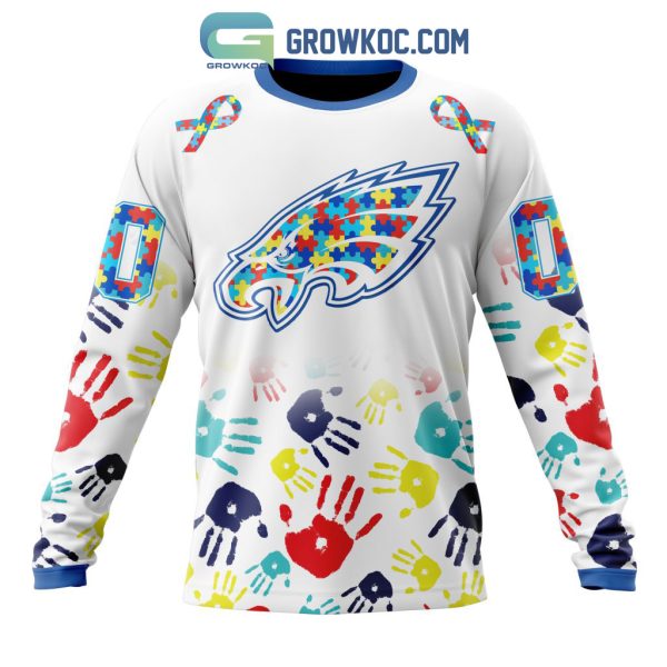 Philadelphia Eagles NFL Special Fearless Against Autism Hands Design Hoodie T Shirt