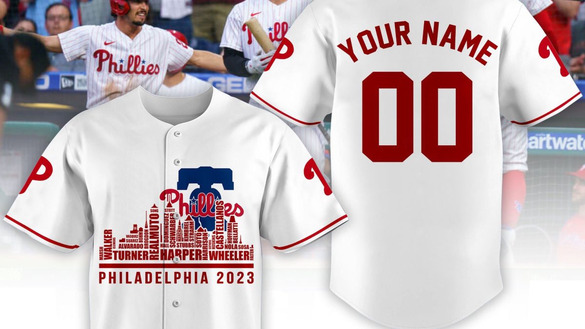 Philadelphia Phillies Custom Name & Number Baseball Jersey Best Gift For  Men And Women