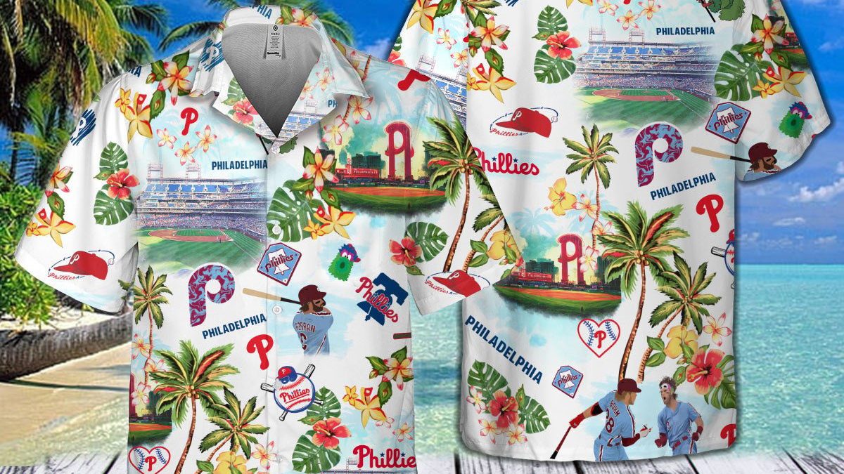 Custom Name MLB Philadelphia Phillies Special Hawaiian Design