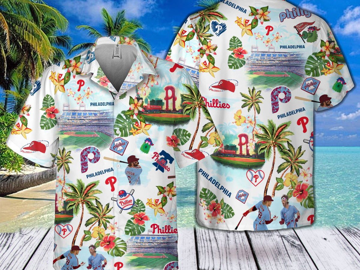 Philadelphia Phillies MLB Hawaiian Shirt Leisure Aloha Shirt - Trendy Aloha