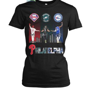Philadelphia Phillies Harper Eageles Hurts And 76ers Embiid T Shirt