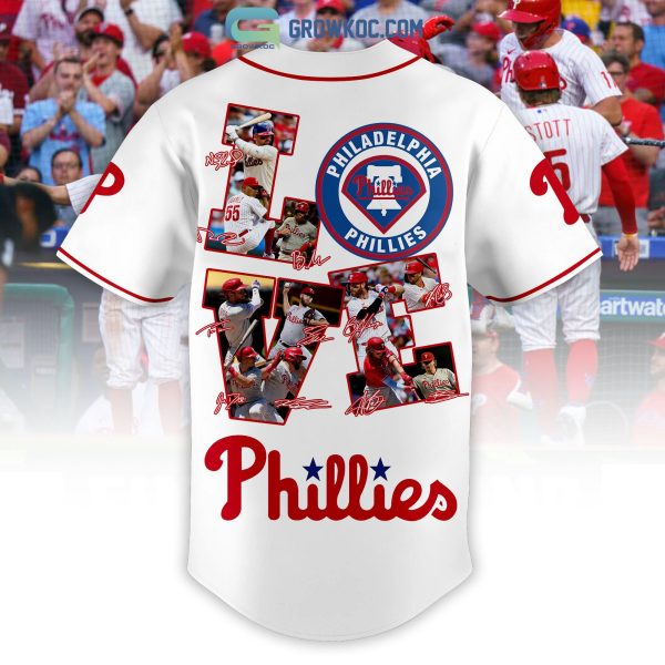 Philadelphia Phillies Love Team Personalized Baseball Jersey