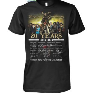 Pirates Caribbean 20 Years 2003 2023 Memories T Shirt