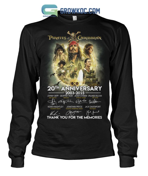 Pirates Of The Caribbean 20th Anniversary 2003 2023 Memories T Shirt