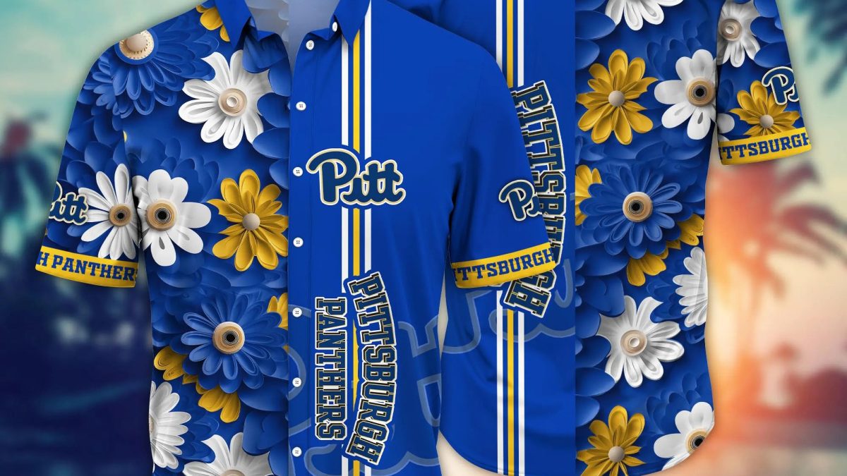 Pittsburgh Panthers 3D Hawaiian Shirt Grunge Polynesian TattooNCAA