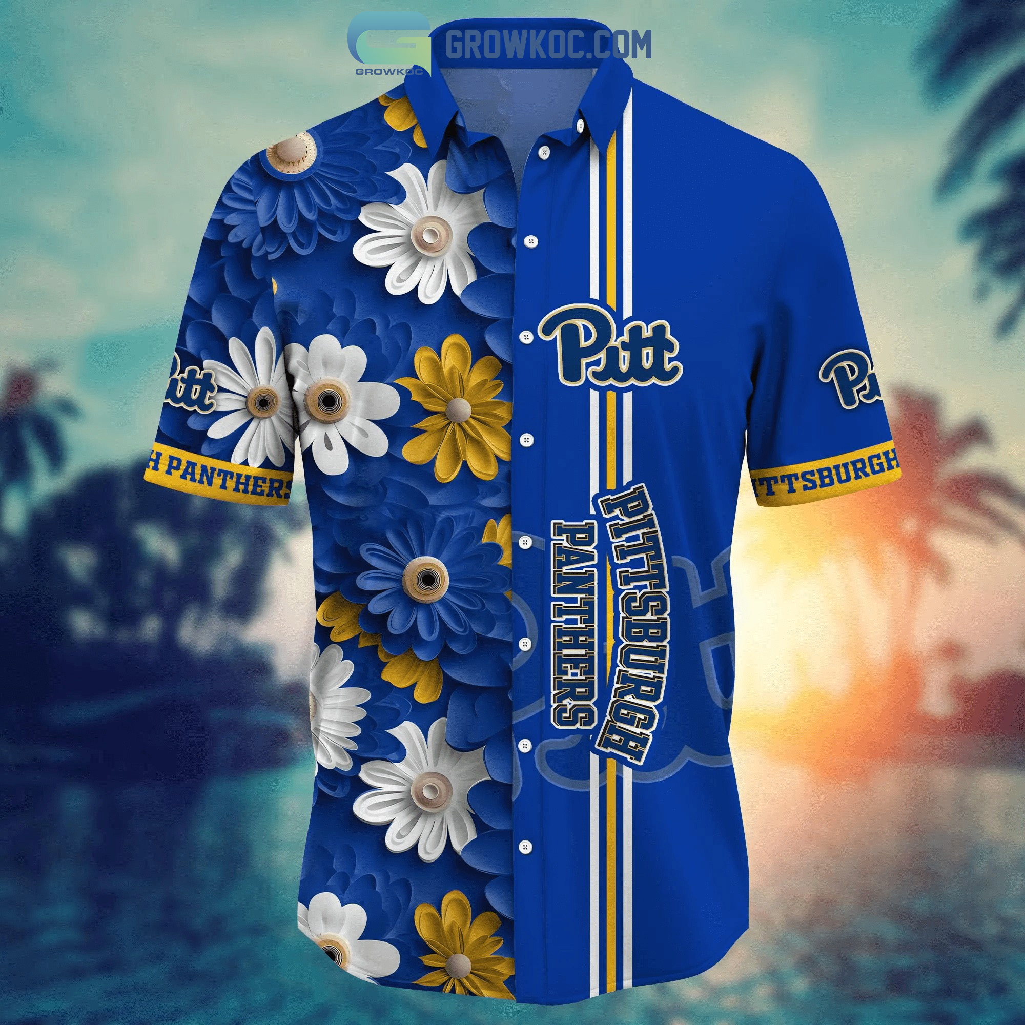 Pittsburgh Panthers NCAA Flower Cheap Hawaiian Shirt 3D Shirt, Personalized Pittsburgh  Panthers Gifts - T-shirts Low Price