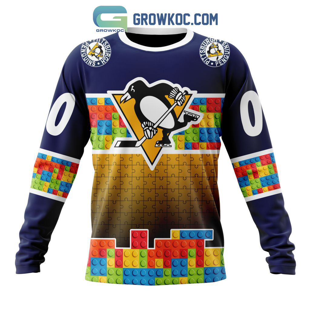 Pittsburgh Penguins NHL Special Autism Awareness Design Hoodie T Shirt -  Growkoc