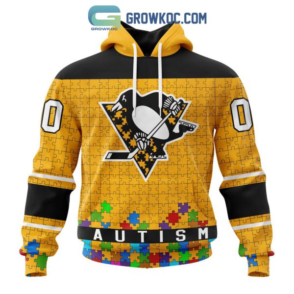 Pittsburgh Penguins NHL Special Unisex Kits Hockey Fights Against Autism Hoodie T Shirt