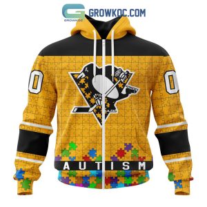 Pittsburgh Penguins NHL Special Unisex Kits Hockey Fights Against Autism Hoodie T Shirt