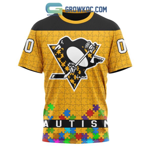 Pittsburgh Penguins NHL Special Unisex Kits Hockey Fights Against Autism Hoodie T Shirt