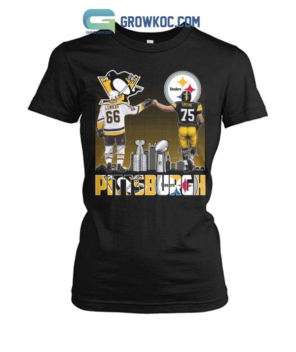 Pittsburgh Steelers Greene And Penguins Lemieux City Champions T Shirt