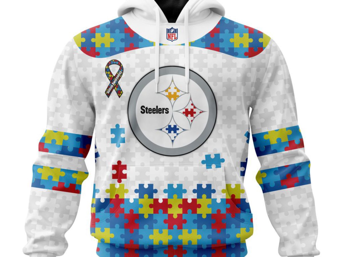 Pittsburgh Steelers Autism T-Shirt 3D Hoodie Zip Hoodie Sweatshirt Custom  Name For Fans