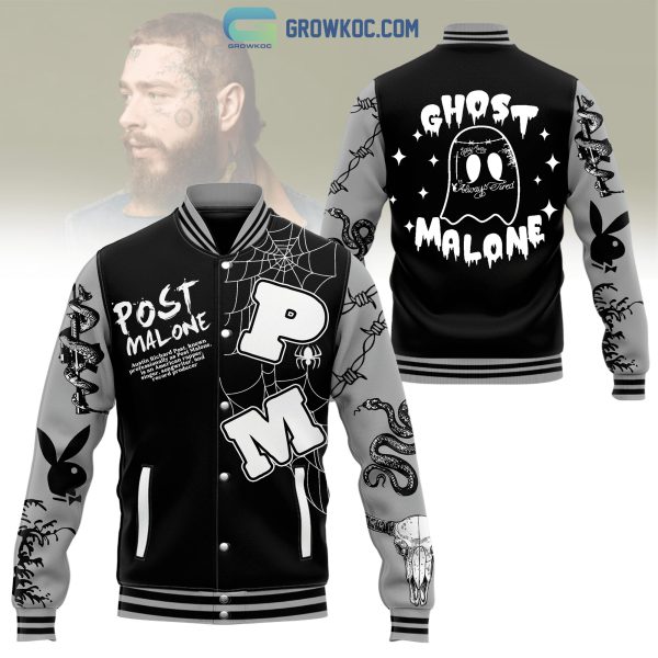 Post Malone Ghost Malone Halloween Baseball Jacket