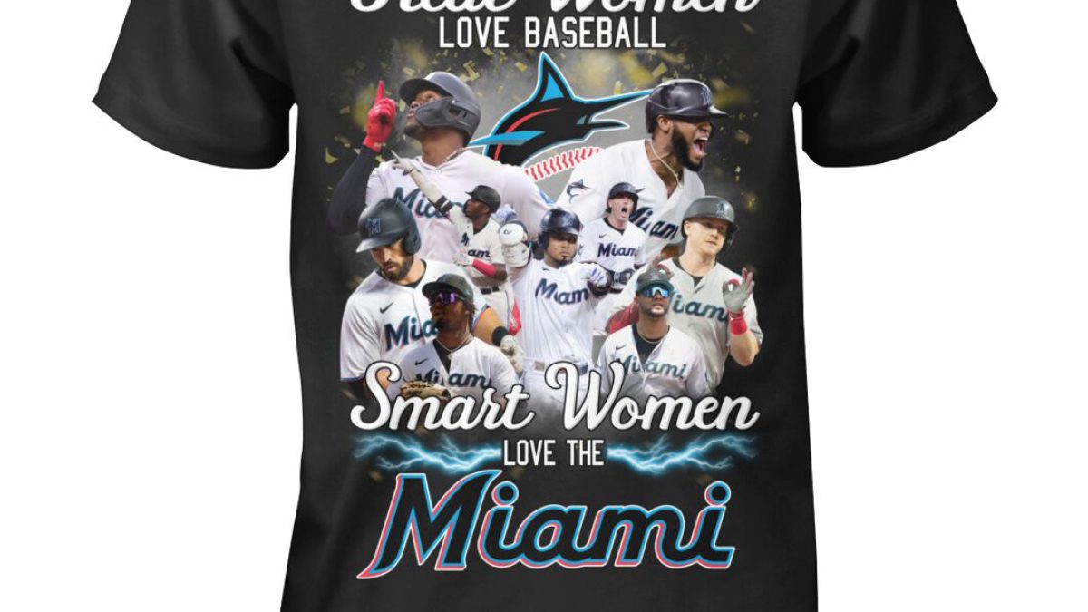 Real Woman Love Baseball Smart Women Love The Miami T Shirt - Growkoc