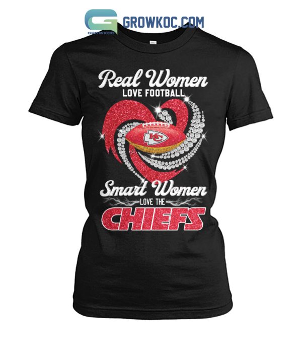 Real Women Love Football Smart Women Love The Chiefs T Shirt