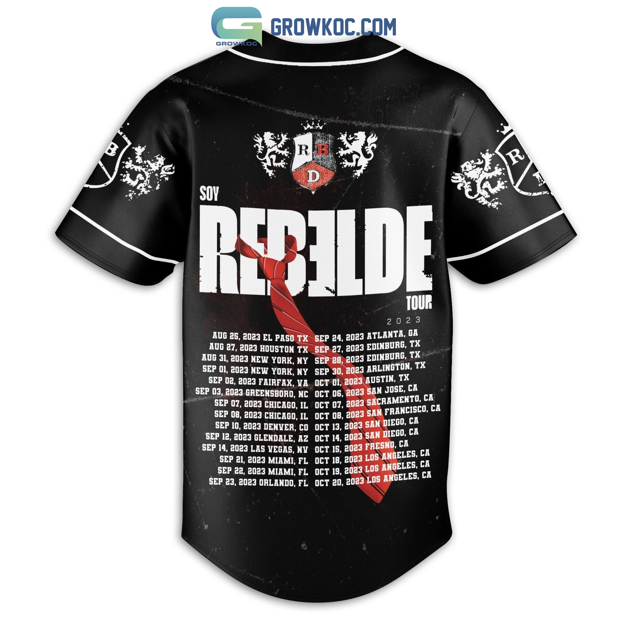 Rebelde Tour 2023 Personalized Baseball Jersey