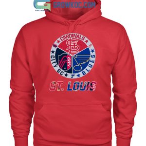 ST Louis Cardinals City SC And Blues T Shirt