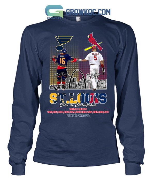 ST Louis City Of Champions Cardinals And Blues T Shirt