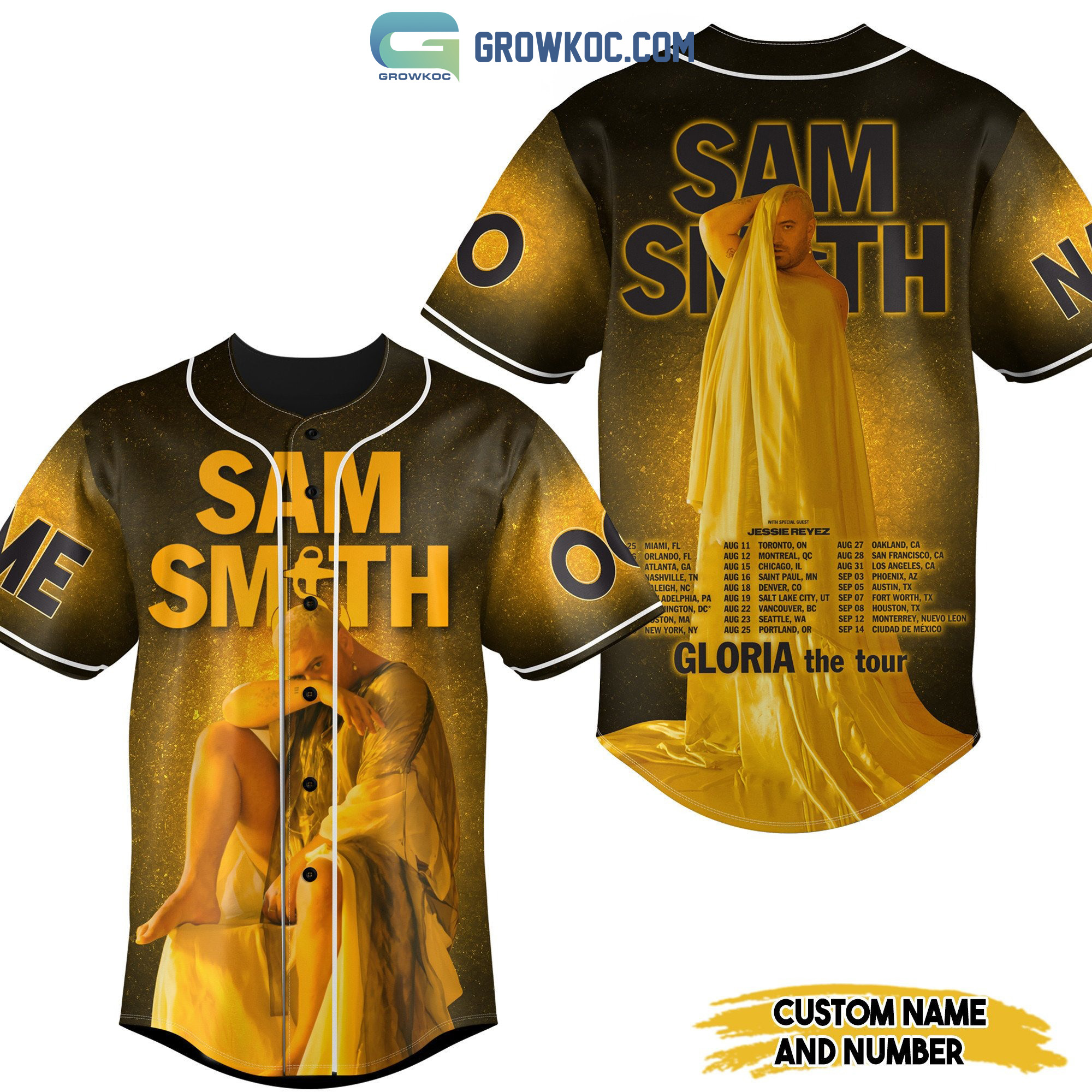 Sam Smith Gloria The Tour Personalized Baseball Jersey - Growkoc