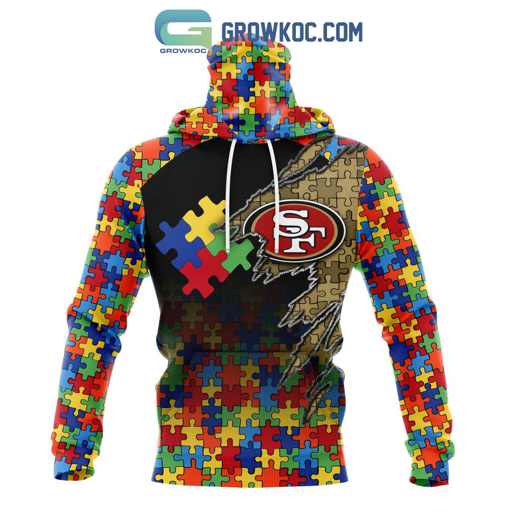 San Francisco 49ers NFL Special Autism Awareness Design Hoodie T