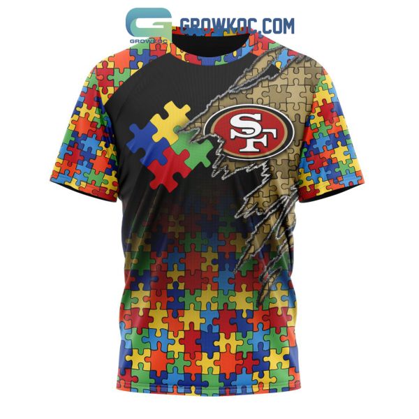 San Francisco 49ers NFL Special Autism Awareness Design Hoodie T Shirt