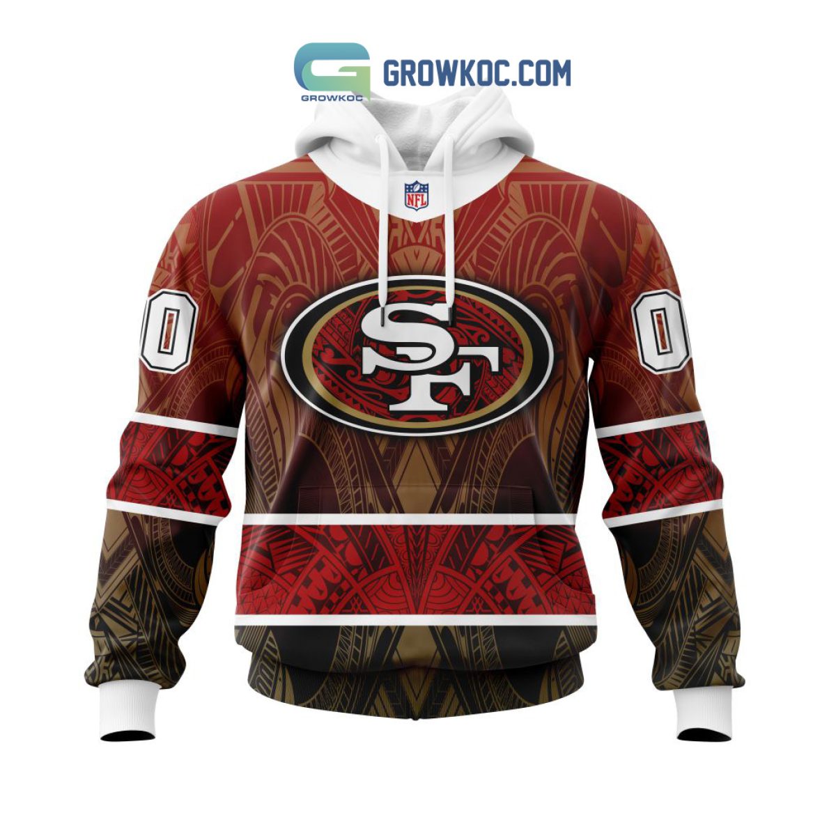 San Francisco 49ers Sweatshirts - Polynesian Design Sweatshirts -  ShopperBoard