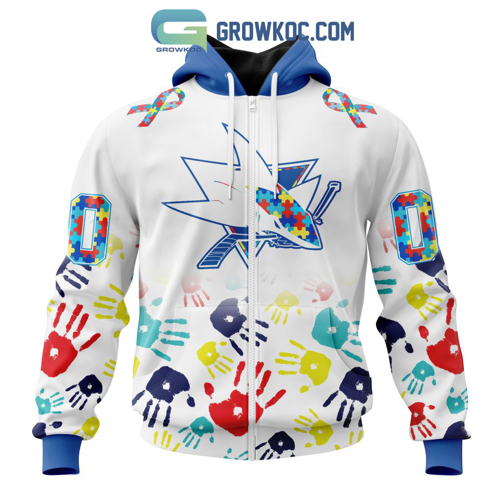 San Jose Sharks NHL Special Fearless Against Autism Hoodie T Shirt - Growkoc
