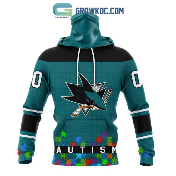 San Jose Sharks NHL Special Unisex Kits Hockey Fights Against Autism Hoodie T Shirt