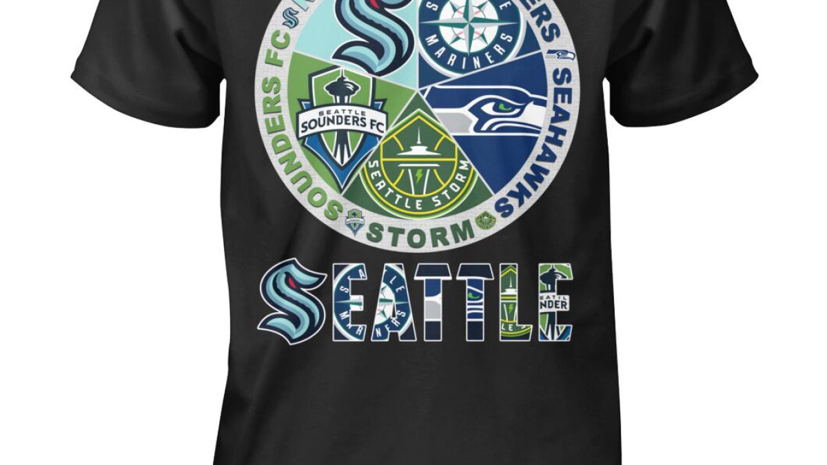 Seattle Kraken Mariners Storm Sounders Seahawks T Shirt - Growkoc