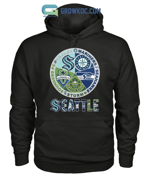 Seattle Kraken Mariners Storm Sounders Seahawks T Shirt