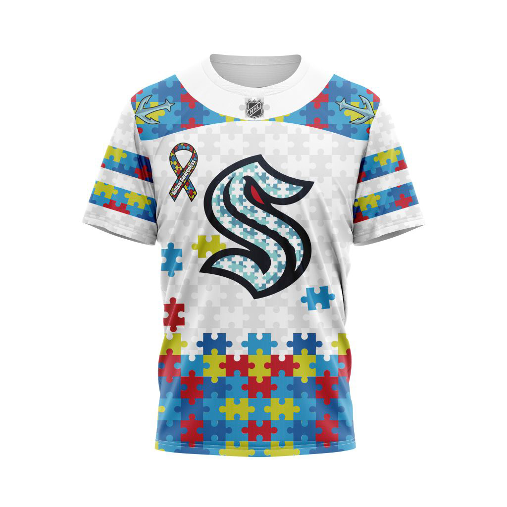 Seattle Kraken NHL Autism Awareness Personalized Hoodie T Shirt