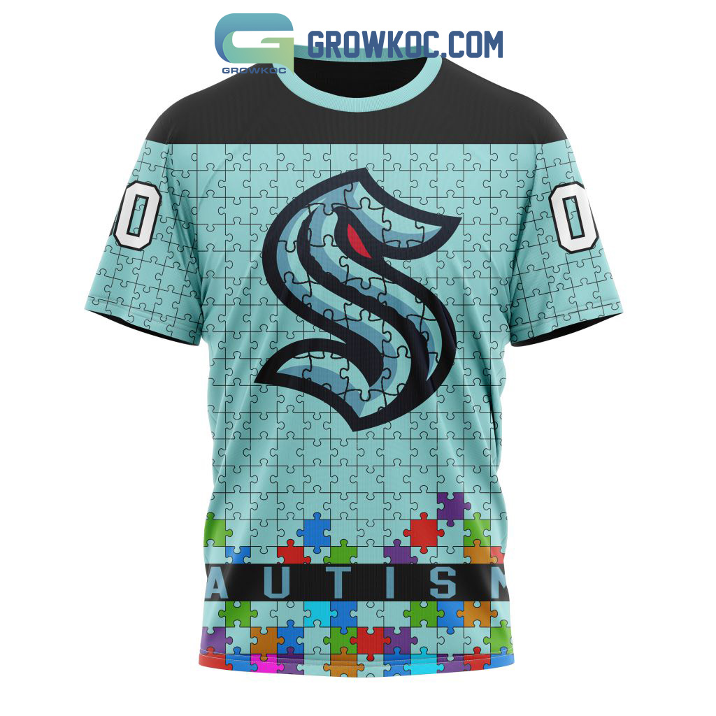 Seattle Kraken NHL Special Fearless Against Autism Hoodie T Shirt - Growkoc