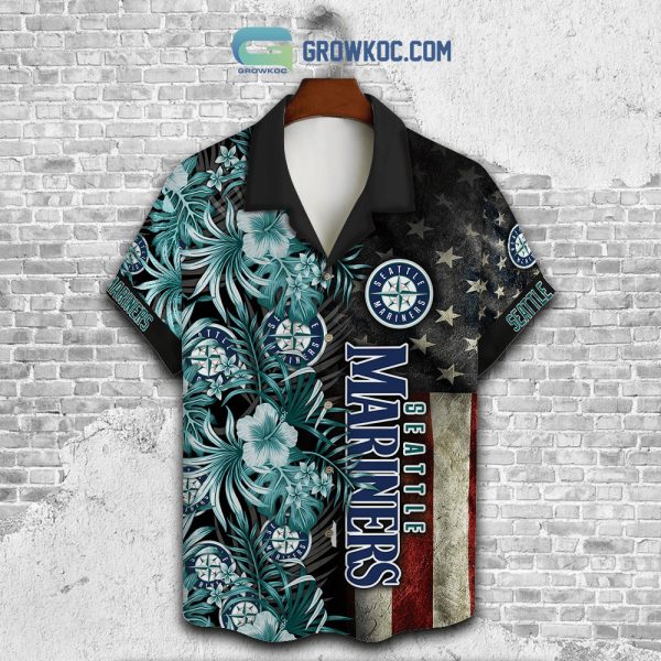 Seattle Mariners MLB American Flower Hawaiian Shirt