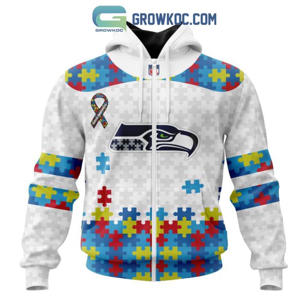 Seattle Seahawks NFL Autism Awareness Personalized Hoodie T Shirt