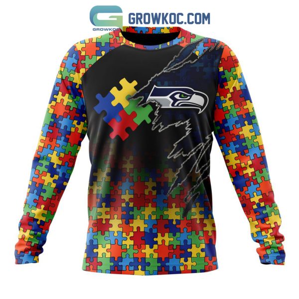 Seattle Seahawks NFL Special Autism Awareness Design Hoodie T Shirt