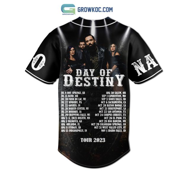 Skillet Day Of Destiny Tour 2023 Personalized Baseball Jersey