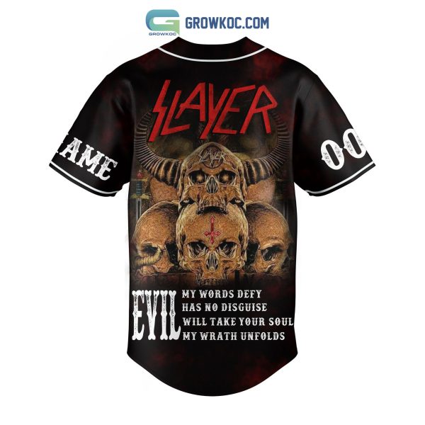 Slayer Evil Has No Boundaries Personalized Baseball Jersey