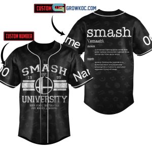 Smash EST 1999 University Your Final Destination For Higher Learning Personalized Baseball Jersey