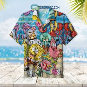 Spongebob Hawaiian Shirt Funny Cartoon Movies