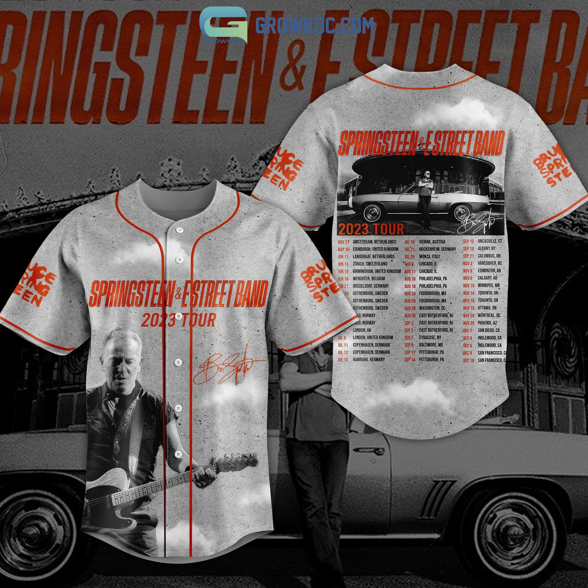 Bruce Springsteen 2023 Tour Baseball Jersey For Men And Women