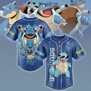 Squirtle Pokemon Cartoon Movies Personalized Baseball Jersey
